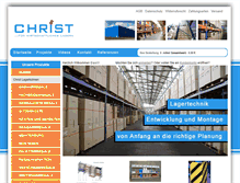 Tablet Screenshot of christ-lagertechnik.de